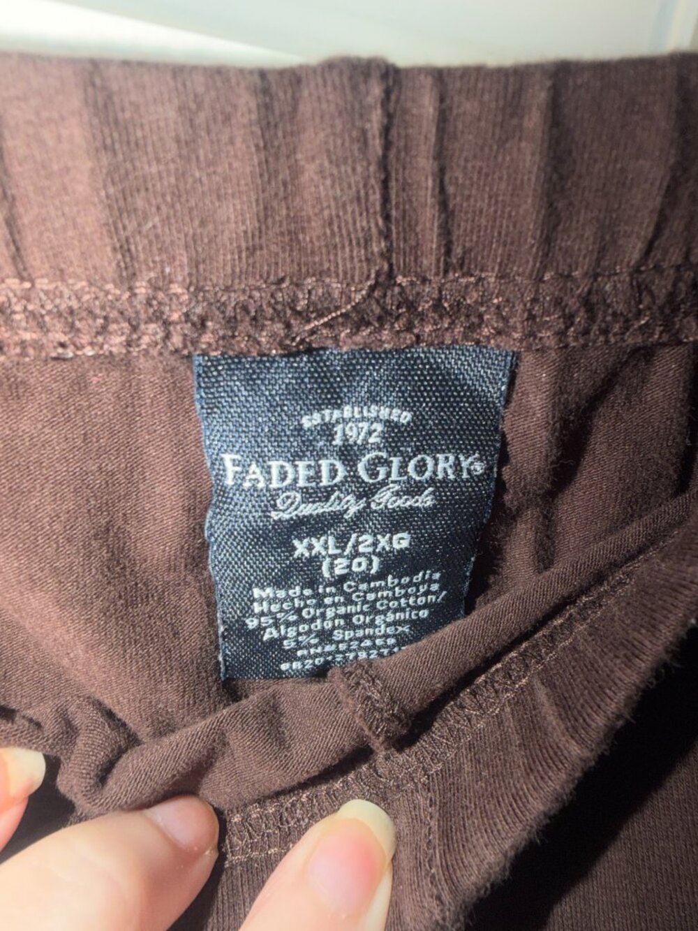 Faded Glory Women's Brown Pants W 2X - Picture 3 of 4